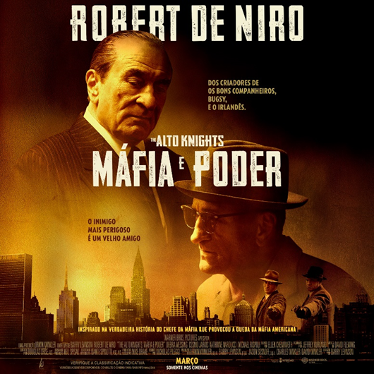 Pôster do filme "Alto Knights Mafia e Poder com o ator Robert de Niro 