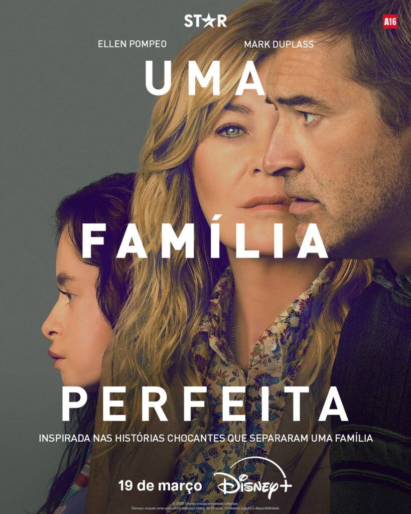 Confira o primeiro pôster da série "Uma Família Perfeita", nova minissérie de suspense dramático que estreia em março de 2025 no Disney+