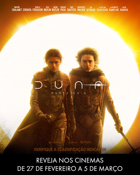 ‘Duna Parte 2’ volta aos cinemas saiba quando estreia