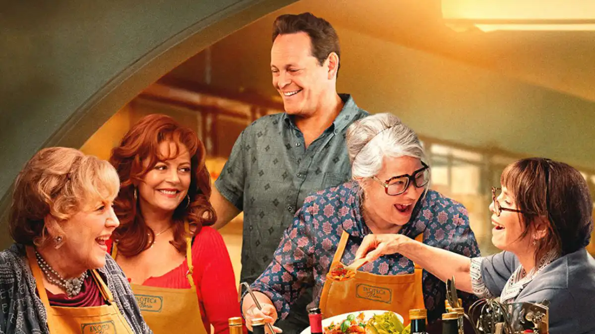 Confira a crítica do filme "Nonnas", comédia de 2025 com Vince Vaughn e Susan Sarandon, disponível para assistir na Netflix.
