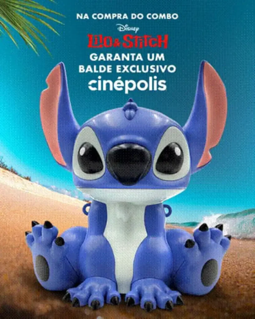 Cinépolis lança balde de pipoca EXCLUSIVO de ‘Lilo e Stitch’ (e tá lindão!) saiba como comprar
