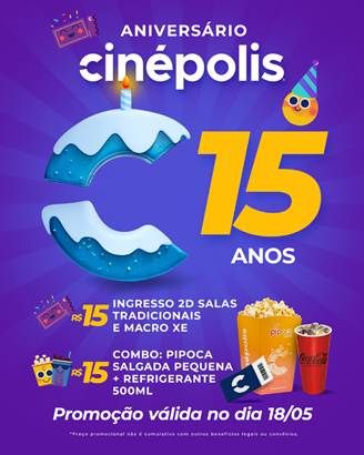 Cinépolis faz promoção IMPERDÍVEL de ingresso e combo: veja como funciona
