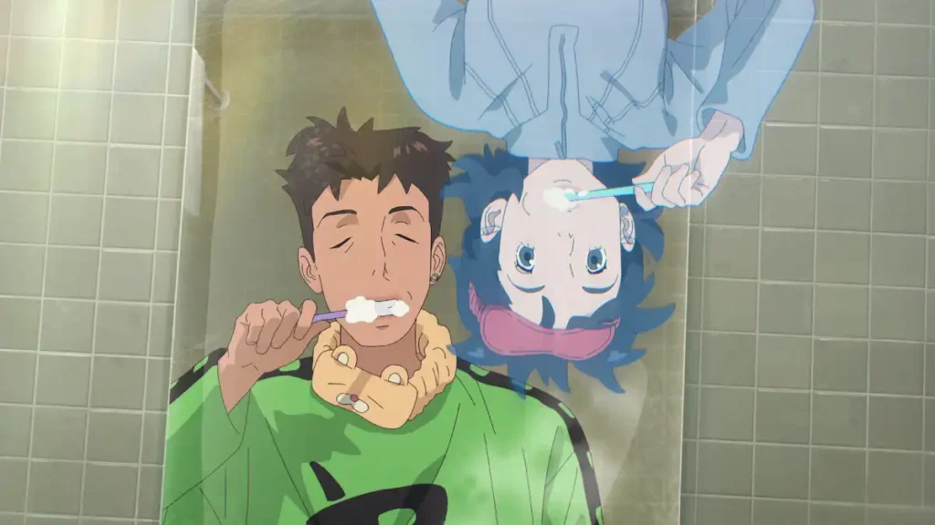 cena do filme anime Separados pelas Estrelas Netflix 2025.