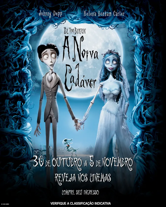 Clássico ‘A Noiva Cadáver’ retorna ao cinema, mas está disponível online saiba onde assistir