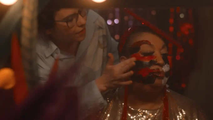 Bastidores das filmagens_ cantora Maria Alcina e a cineasta Elizabete Martins Campos_foto_Ciro Thielmann