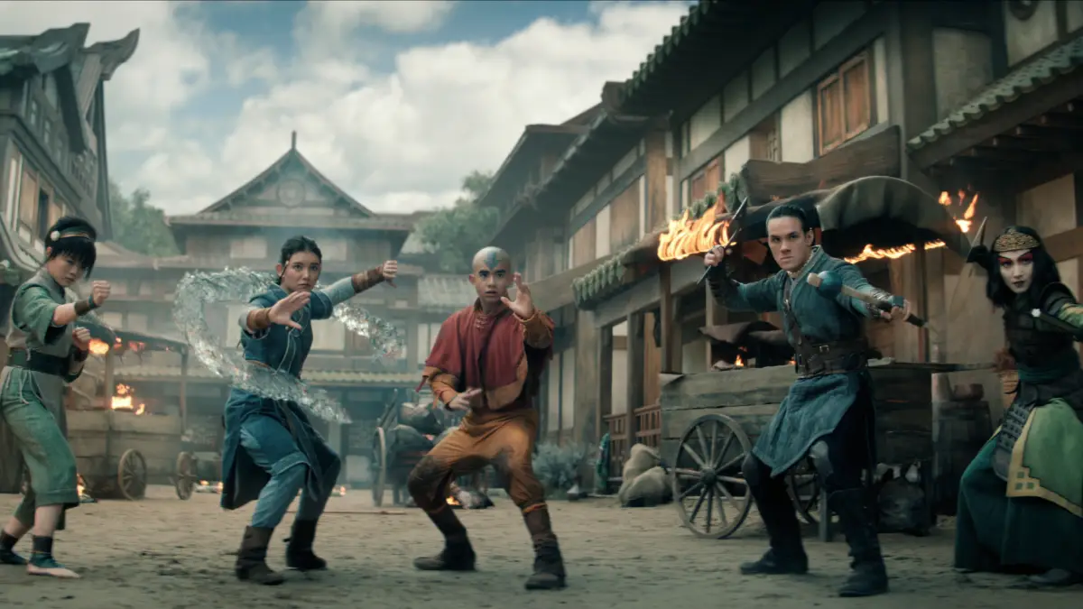 Personagens de Avatar O Último Mestre do Ar em cena da temporada 2 da série