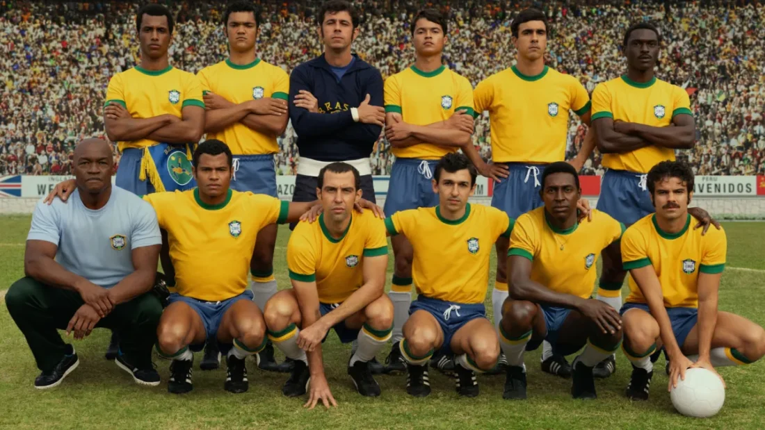 atores de Brasil 70 - A Saga do Tri perfilados como jogadores da Seleção Brasileira na série da Netflix de 2026