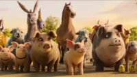 cena do filme A Revolução dos Bichos, animação de 2025