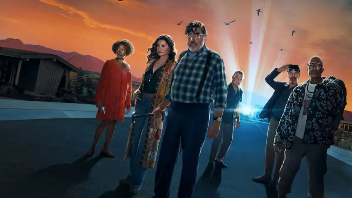 personagens da série de The Boroughs da Netflix posando para foto