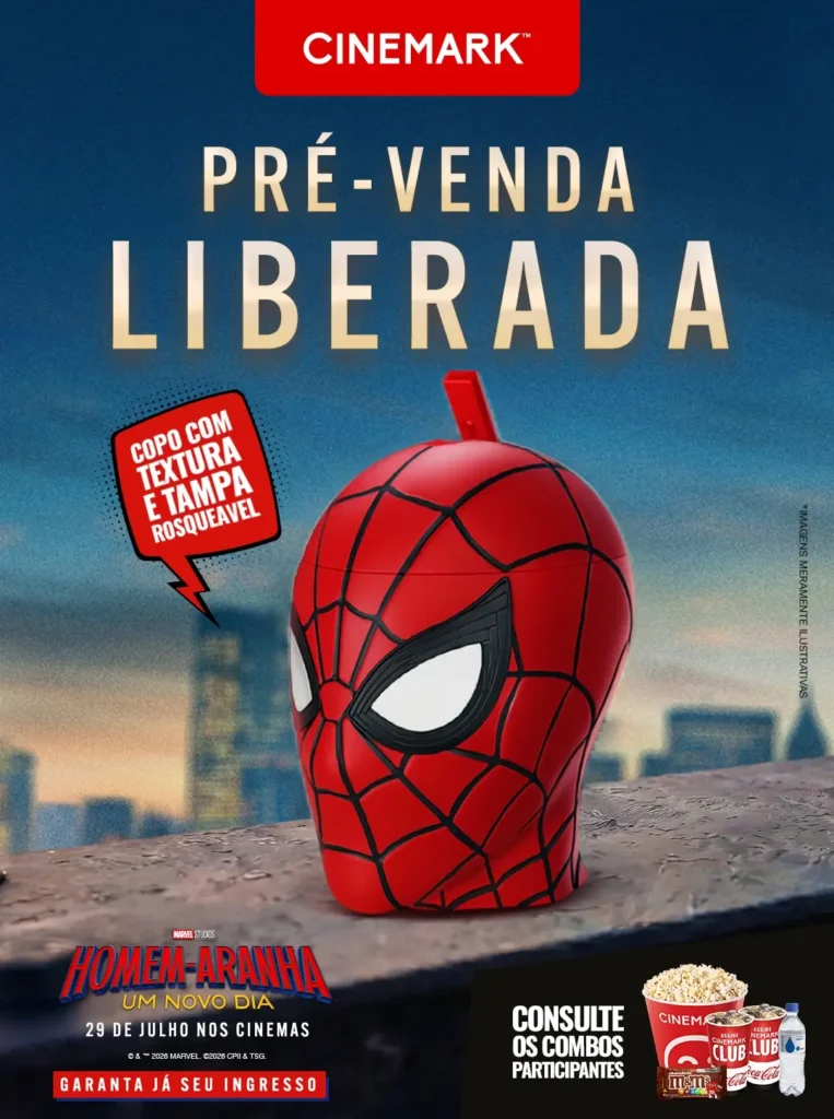 pré-venda do combo exclusivo Cinemark Homem-Aranha 4 - Um Novo Dia