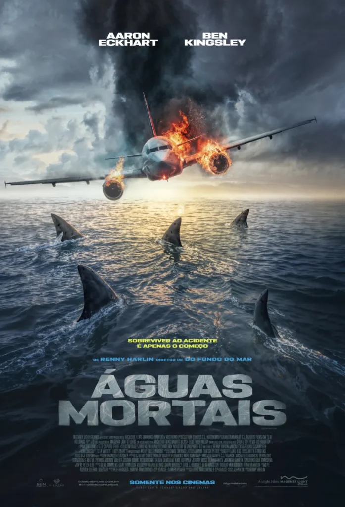 ‘Águas Mortais’ ganha trailer cheio de tensão com direito a queda de avião e tubarões assassinos veja (1)