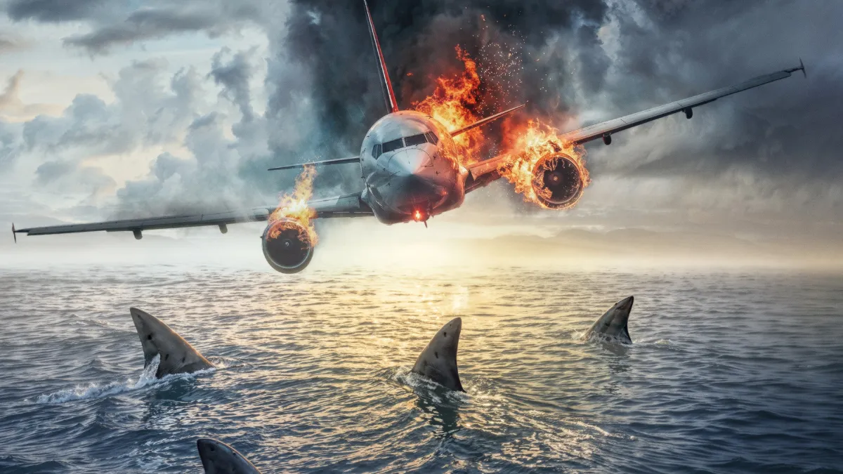 ‘Águas Mortais’ ganha trailer cheio de tensão com direito a queda de avião e tubarões assassinos veja