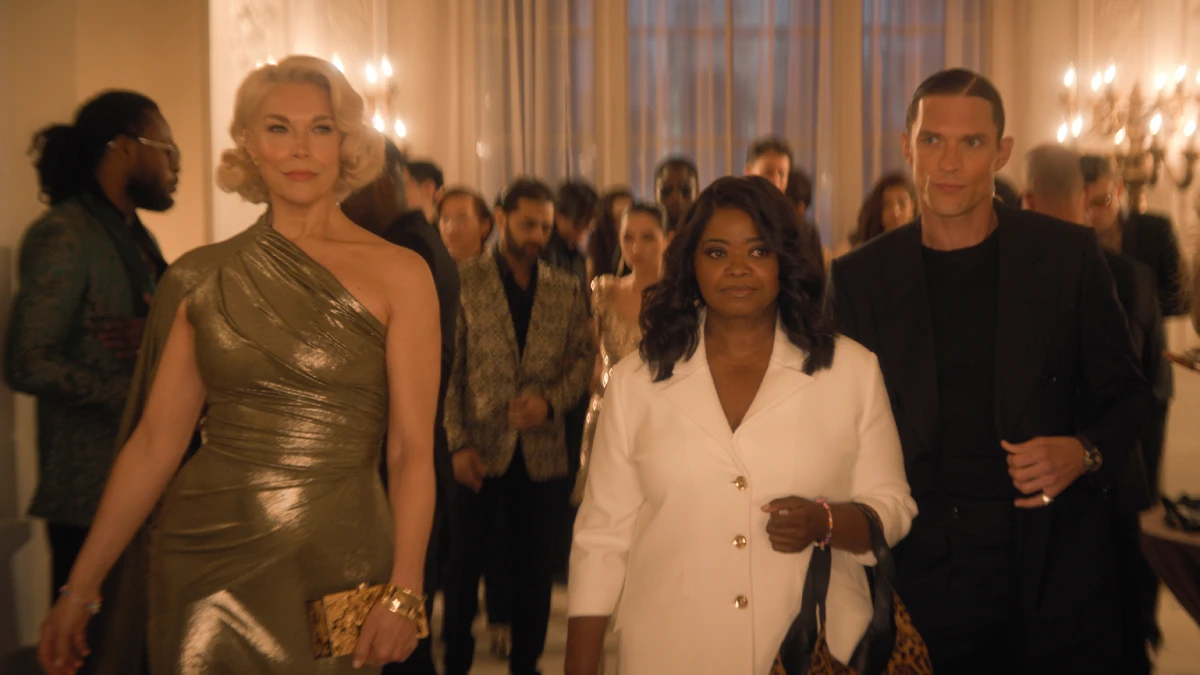 Hannah Waddingham, Octavia Spencer e Ed Skrein na série Parceiras no Crime do Prime Video