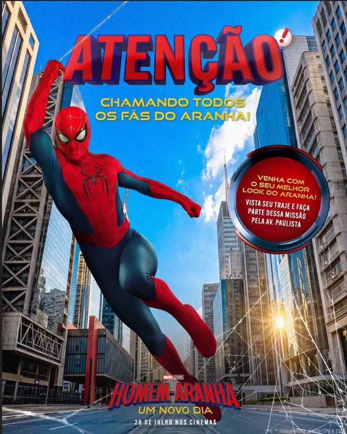 Homem-Aranha 4 Um Novo Dia ação McDonalds Avenida Paulista São Paulo