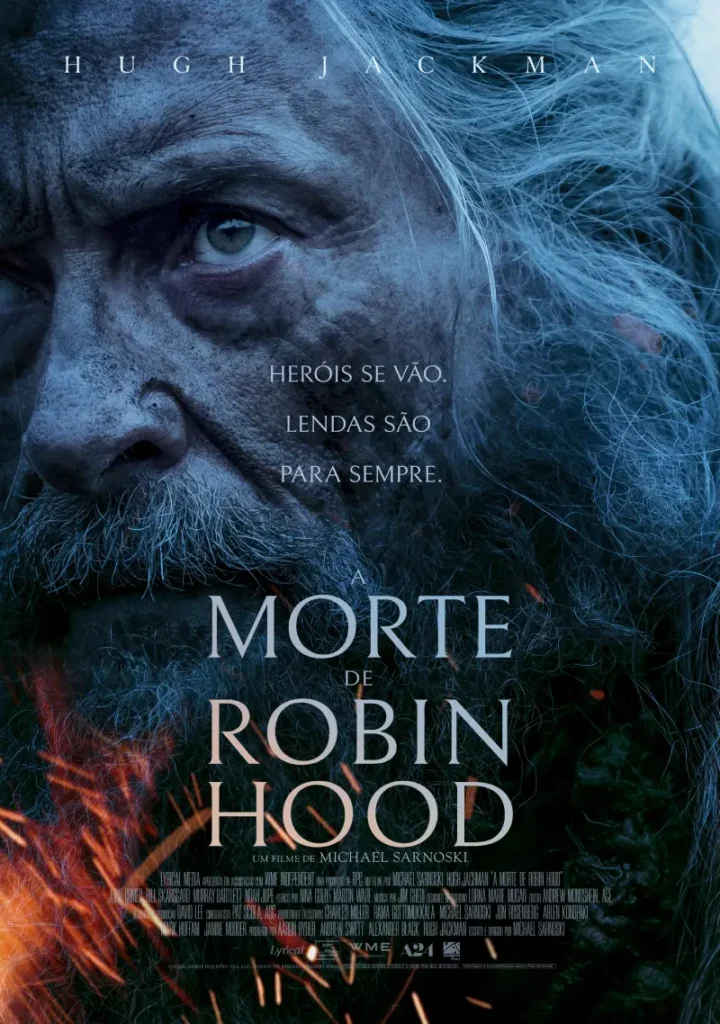pôster do filme A Morte de Robin Hood (2026), com Hugh Jackman