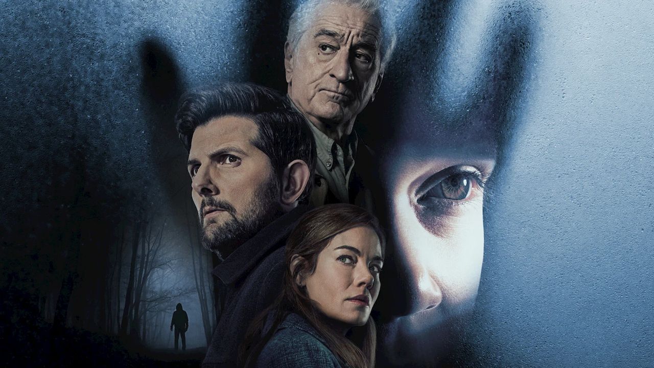 Robert De Niro, Michelle Monaghan e Adam Scott no filme O Homem que Sussura da Netflix de 2026
