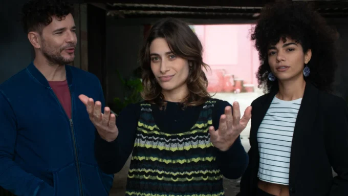 Filme Muito Prazer Daniel de Oliveira, Luisa Arraes e Samantha Jones