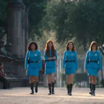 Amorita Rasgado, Natalia Téllez, Bárbara Mori e Ximena Sariñana no episódio 8, final da temporada 2 de Mulheres de Azul