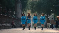 Amorita Rasgado, Natalia Téllez, Bárbara Mori e Ximena Sariñana no episódio 8, final da temporada 2 de Mulheres de Azul