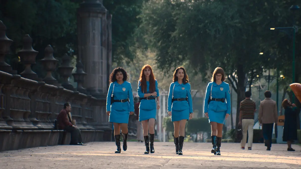 Amorita Rasgado, Natalia Téllez, Bárbara Mori e Ximena Sariñana no episódio 8, final da temporada 2 de Mulheres de Azul