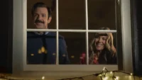 Jason Sudeikis e Andrea Anders no episódio 6 da temporada 4 de Ted Lasso
