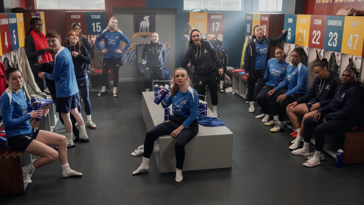 Jogadoras do Richmond no episódio 7 da temporada 4 de Ted Lasso