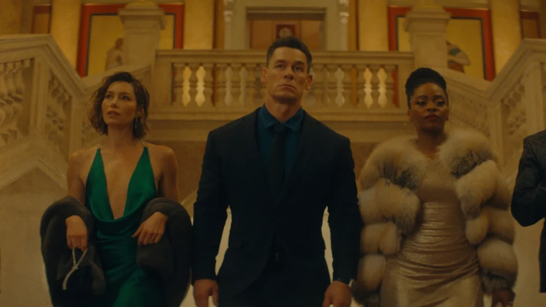Arturo Castro, Jessica Biel, John Cena, Teyonah Parris e Sam Richardson em Matchbox - O Filme