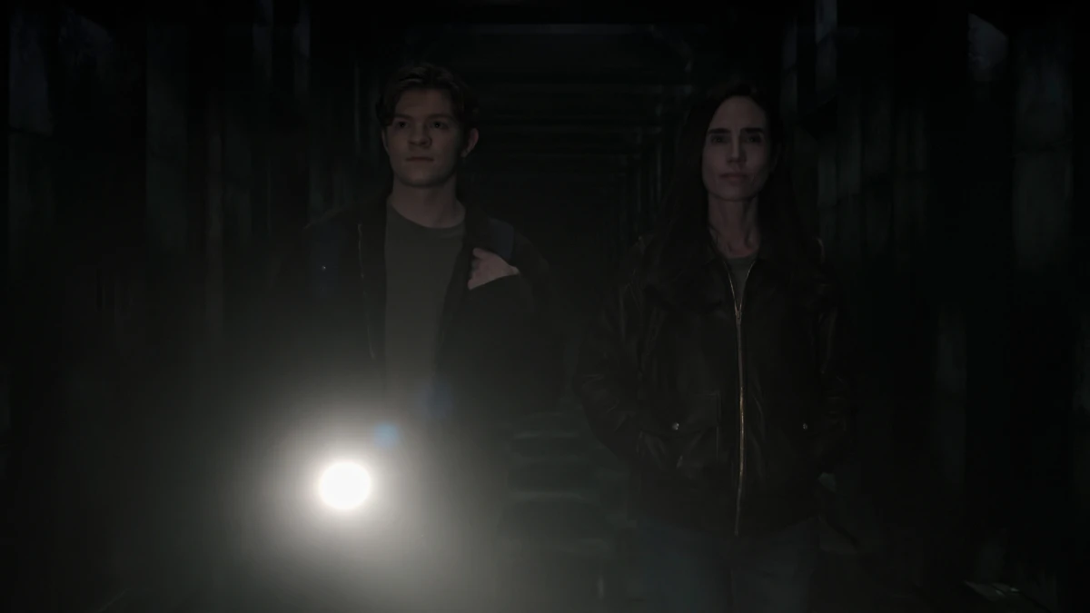 Oakes Fegley e Jennifer Connelly no episódio 10 da temporada 2 de Matéria Escura